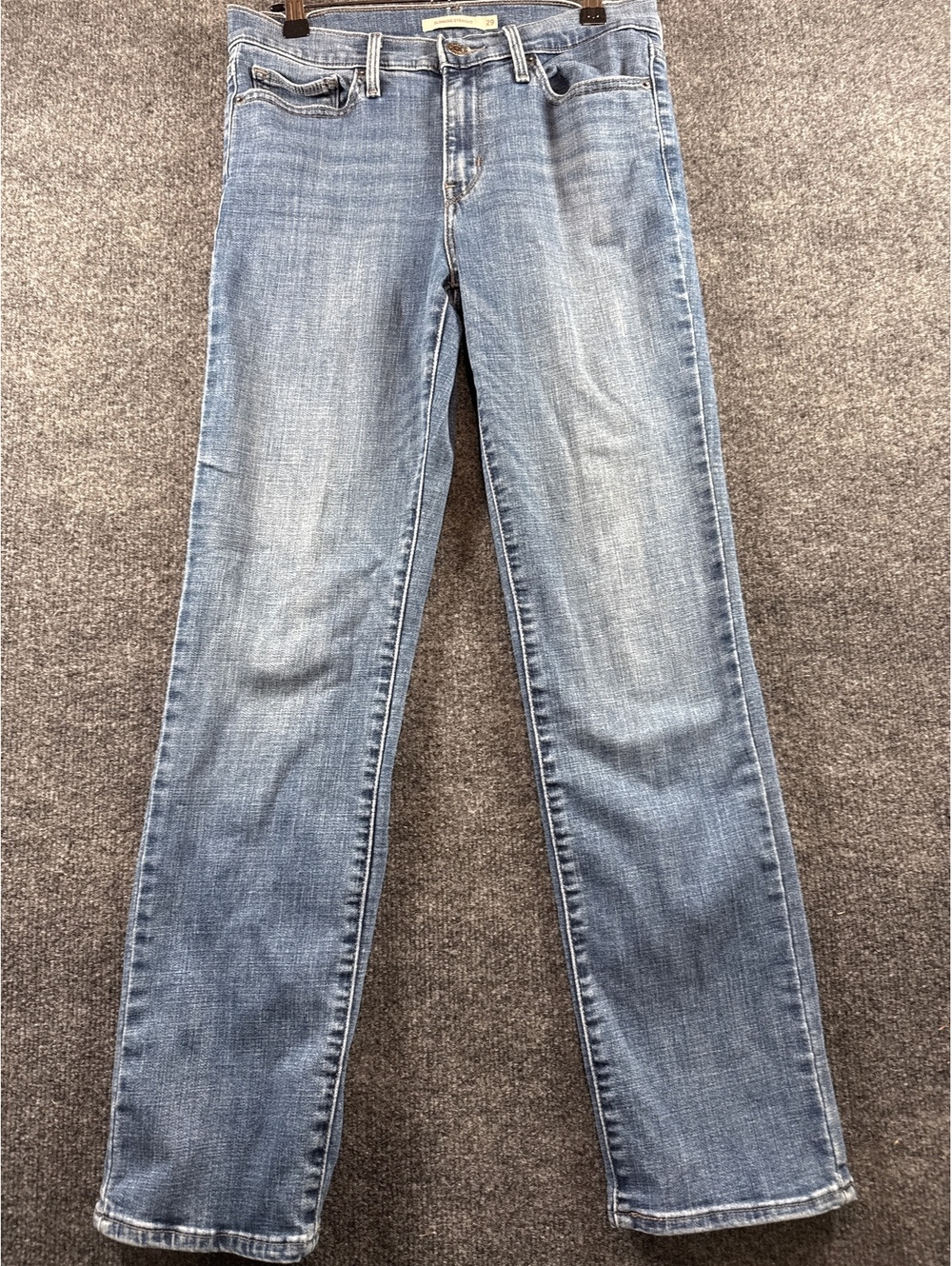 Women’s Jeans 29 Slimming Straight Leg Medium Wash Stretch Denim